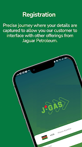 Second JGas mobile app screen
